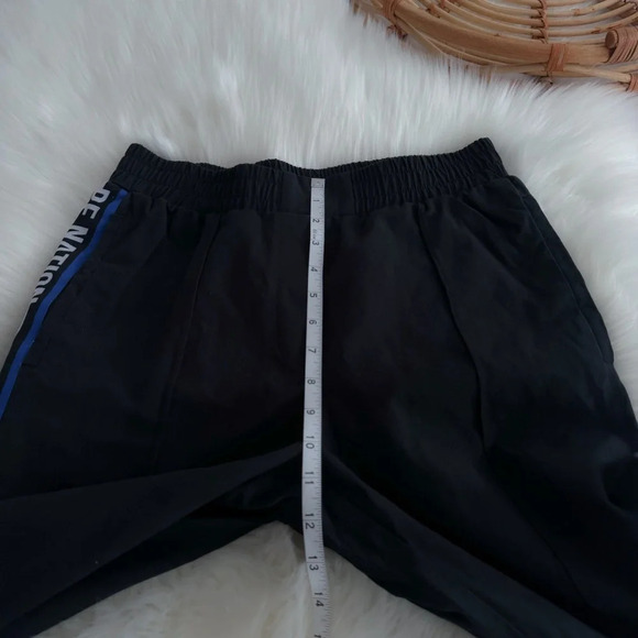P.E Nation Torque Track Pants Snap Button Black Blue Stripe - Picture 14 of 16
